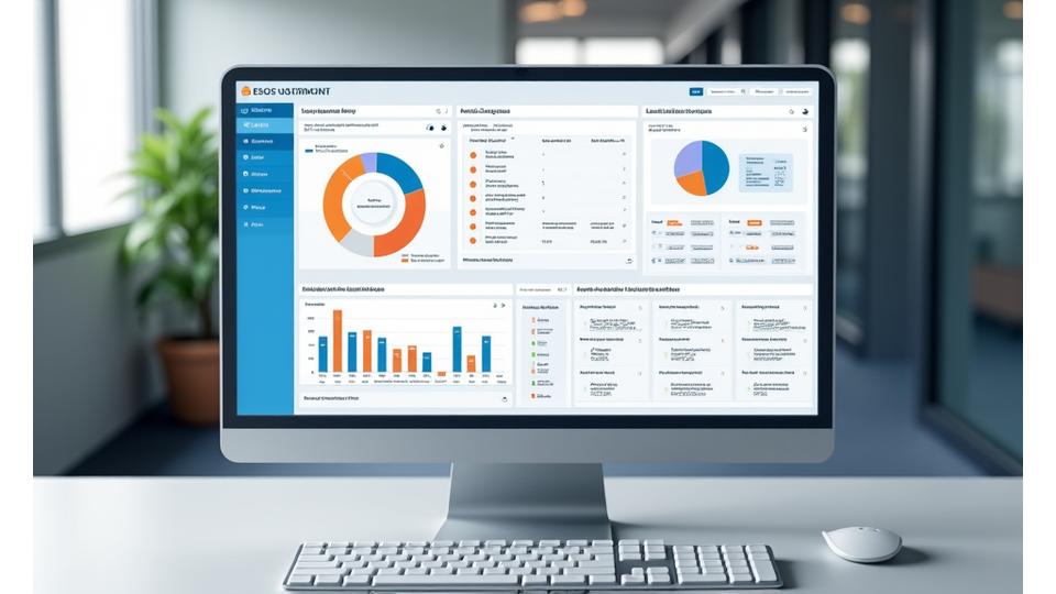 ESG 성숙도 진단을 위한 인터랙티브 대시보드의 스크린샷