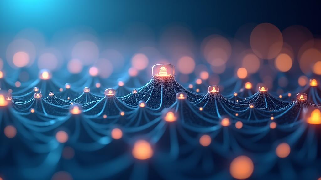 여러 산업 분야 아이콘들이 연결되어 있는 모습