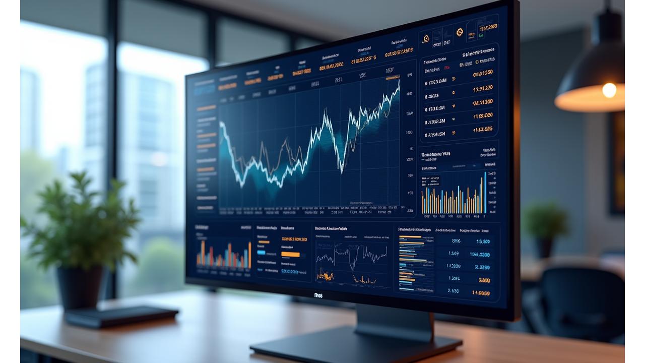 실시간 경제 지표와 인터랙티브 차트를 보여주는 대시보드 화면