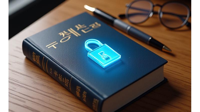 책상 위에 놓여진 법전과 컴퓨터 키보드 이미지